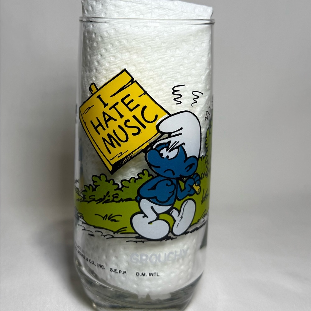 Vintage Smurf Glasses from 1982-1983, lot of 13 - Picture 5 of 16